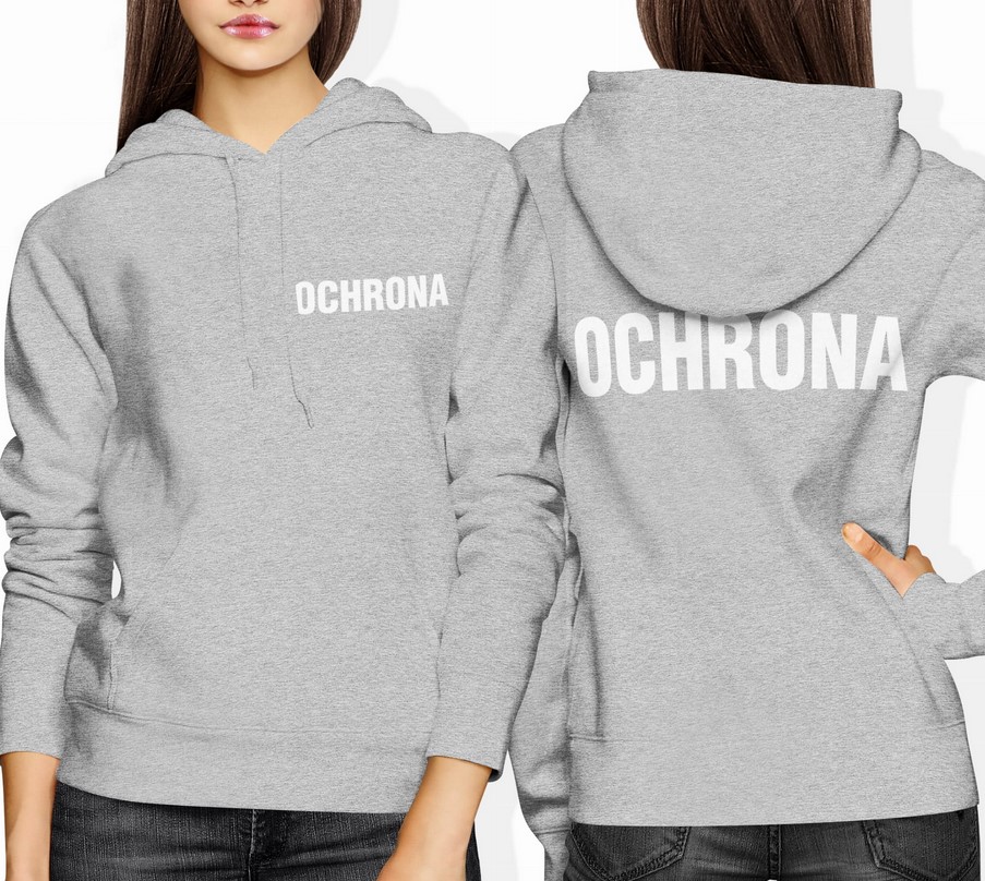 Bluza damska z kapturem Ochrona szara