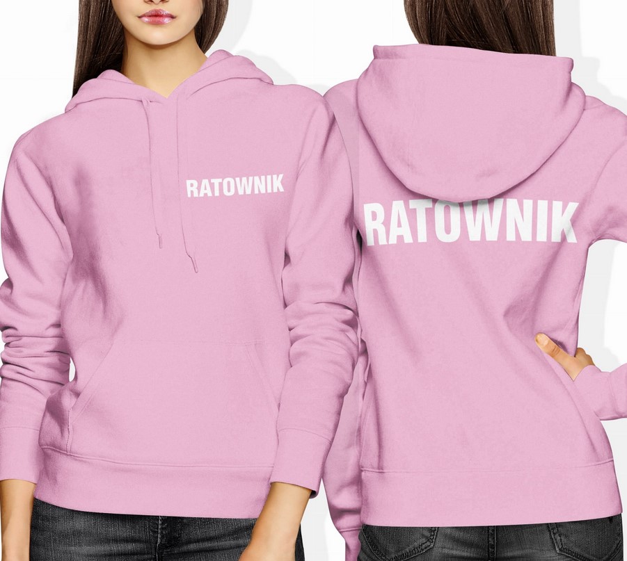 Bluza damska z kapturem Ratownik ratownictwo różowa