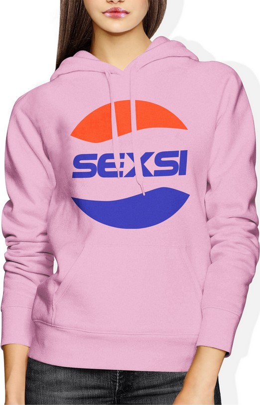 Bluza damska z kapturem Seksi Sexi Pepsi różowa