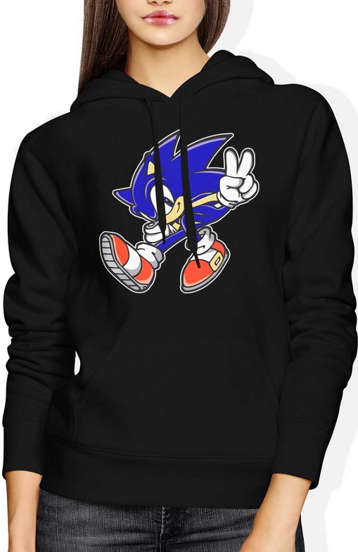 Bluza damska z kapturem Sonic Sega gra Hedgehog
