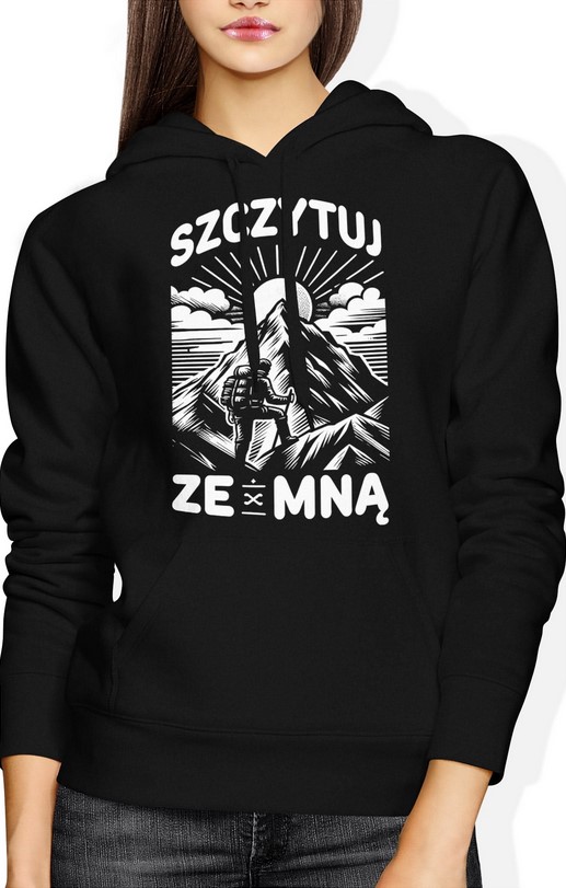 Bluza damska z kapturem Szczytuj ze mną Góry