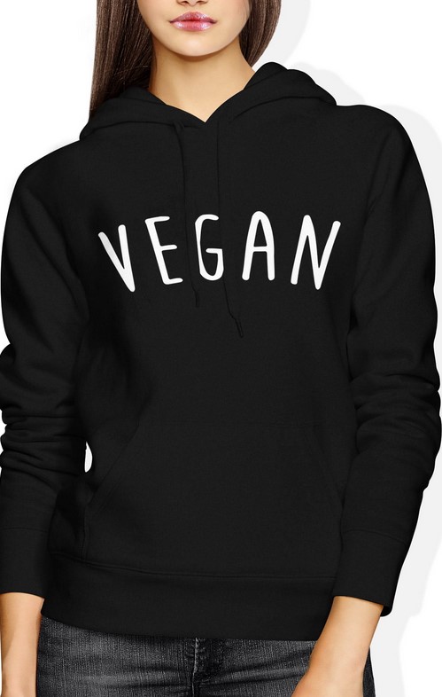 Bluza damska z kapturem Vegan Wegan Weganizm