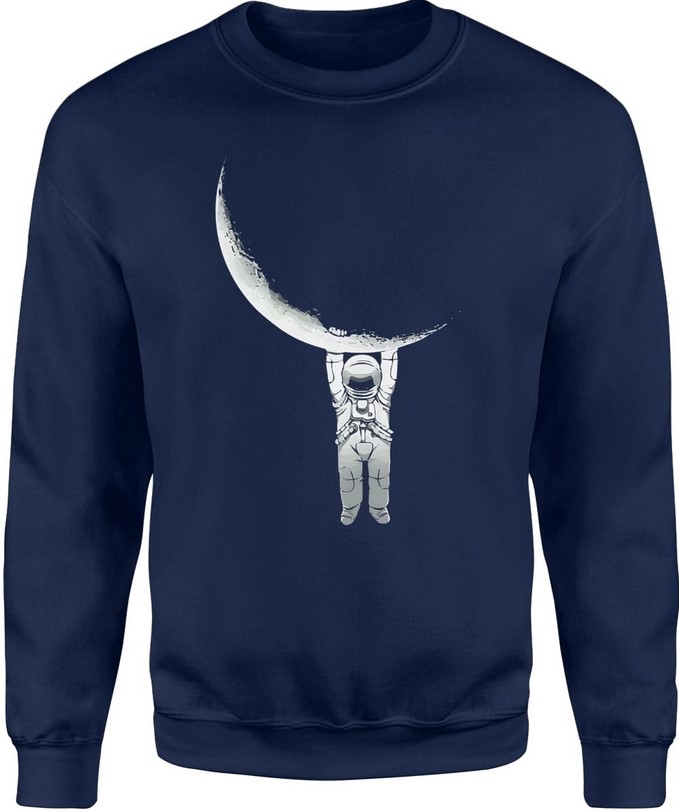 Bluza męska Astronauta na księżycu granatowa