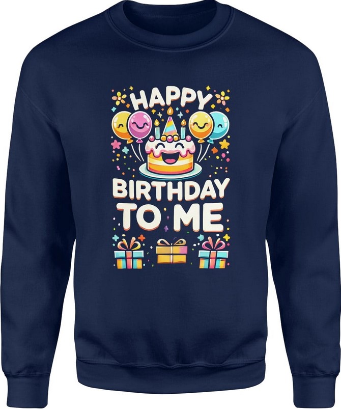 Bluza męska Happy birthday to me urodzinowa granatowa