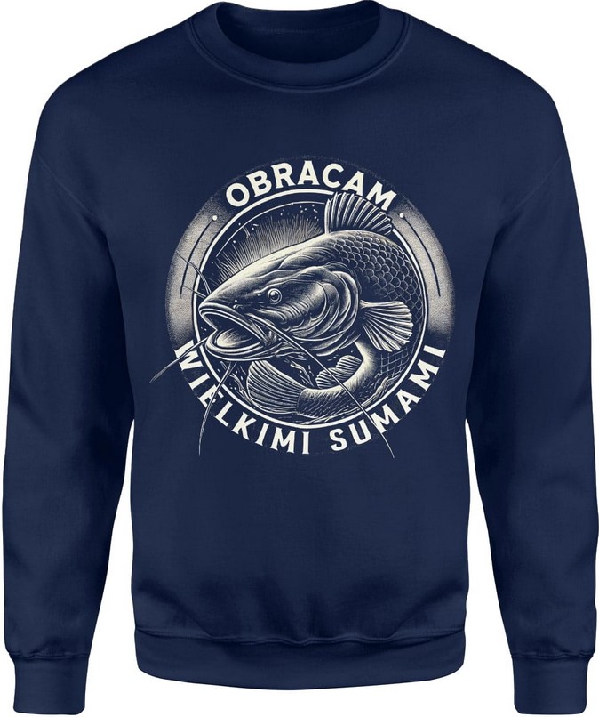 Bluza męska Obracam wielkimi sumami z sumem granatowa