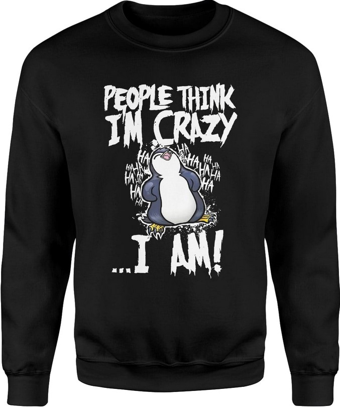 Bluza męska Pingwin z pingwinem people think i m crazy i m hahaha