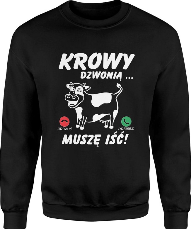Bluza męska Prezent Dla Rolnika Krowy Dzwonią