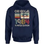 Bluza męska z kapturem 1984 edycja limitowana 40 lat 40stka granatowa