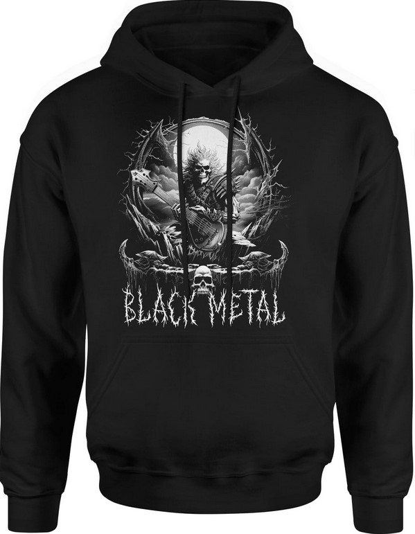 Bluza męska z kapturem Black Metal metalowa