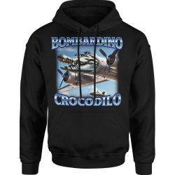  Bluza męska z kapturem Bombardino Crocodilo Brainrot Tik Tok Memy Bombardiro Crokodilo Bombardinio