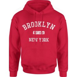  Bluza męska z kapturem Brooklyn New York NY czerwona