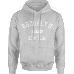  Bluza męska z kapturem Brooklyn New York NY szara