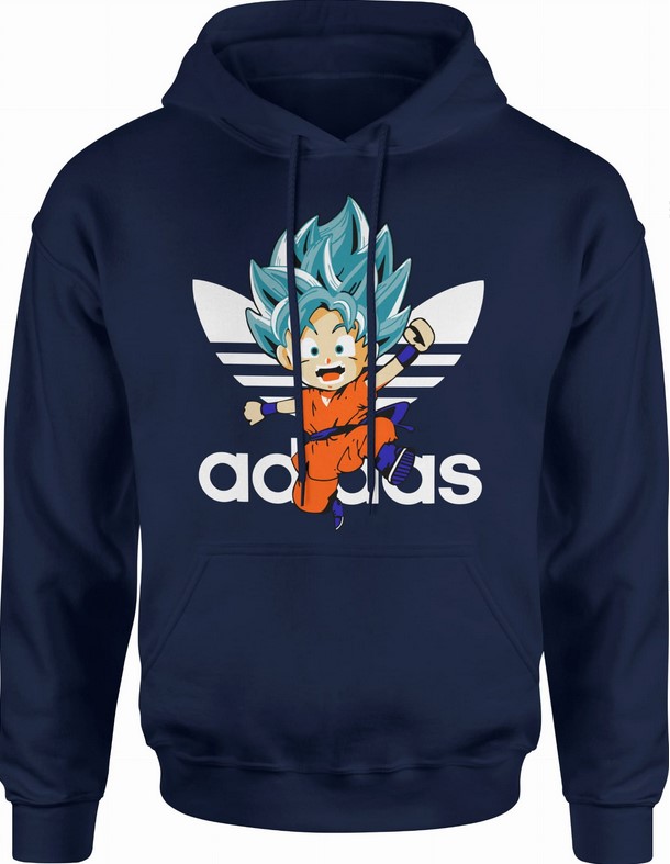 Bluza męska z kapturem Dragon Ball Goku granatowa