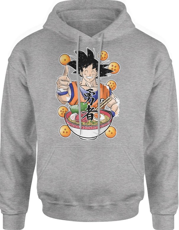 Bluza męska z kapturem Dragon Ball Z Goku Śmieszna szara