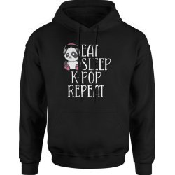  Bluza męska z kapturem Eat Sleep K-POP repeat KPOP muzyczna