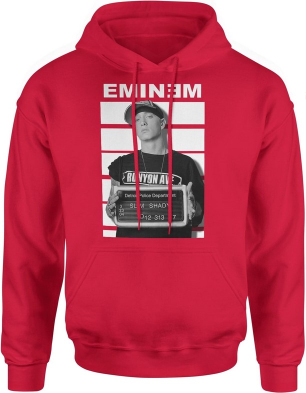 Bluza męska z kapturem Eminem Slim Shady czerwona