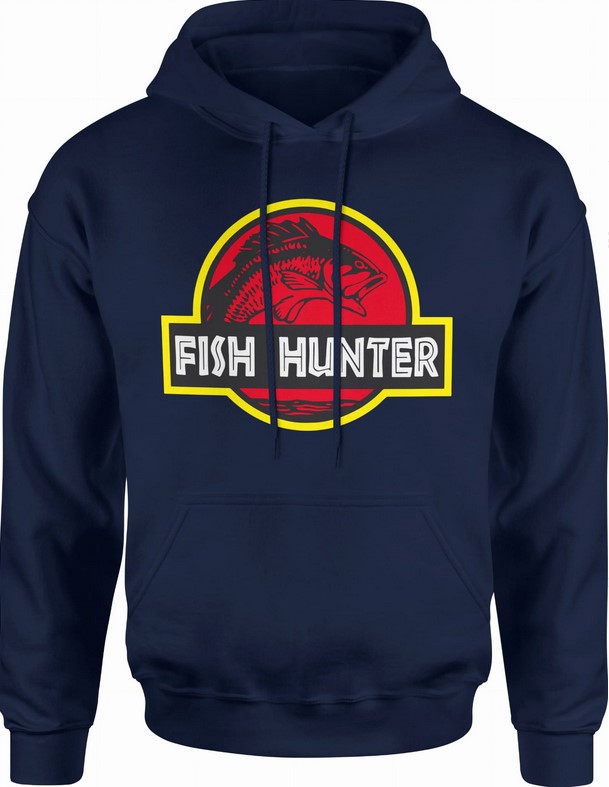 Bluza męska z kapturem Fish Hunter Wędkarska Wędkarz granatowa