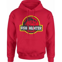  Bluza męska z kapturem Fish Hunter Wędkarska Wędkarz czerwona