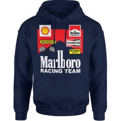  Bluza męska z kapturem Formuła 1 Marlboro vintage racing team niebieska