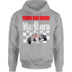  Bluza męska z kapturem Formula 1 bolid Marlboro szara