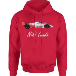  Bluza męska z kapturem Formula 1 Niki Lauda czerwona