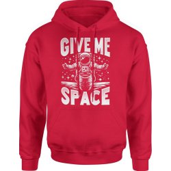  Bluza męska z kapturem Give me space kosmos astronauta czerwona