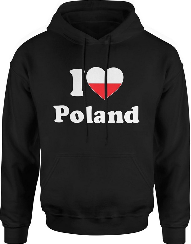 Bluza męska z kapturem I Love Poland Polska PL