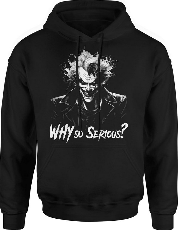 Bluza męska z kapturem Joker Why So Serious? Batman