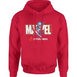  Bluza męska z kapturem Kapitan Ameryka Marvel czerwona