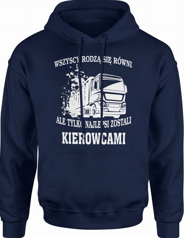 Bluza męska z kapturem Kierowca tira prezent dla kierowcy granatowa