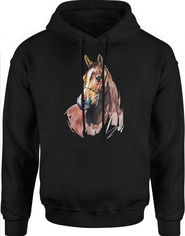 Bluza męska z kapturem Koń z koniem Horse