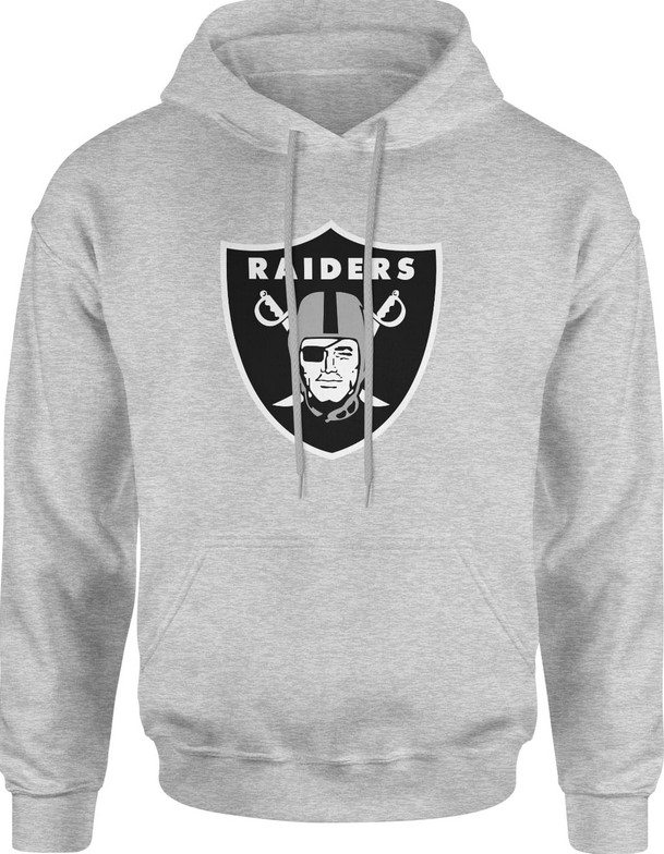 Bluza męska z kapturem Las Vegas Raiders NFL futbol amerykański szara