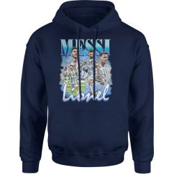  Bluza męska z kapturem Leo Messi Argentyna granatowa