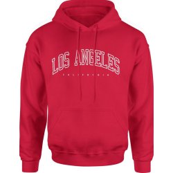  Bluza męska z kapturem Los Angeles California czerwona
