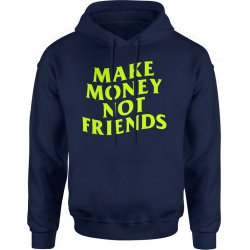  Bluza męska z kapturem Make Money Not Friends granatowa