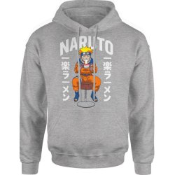  Bluza męska z kapturem Naruto Uzumaki szara