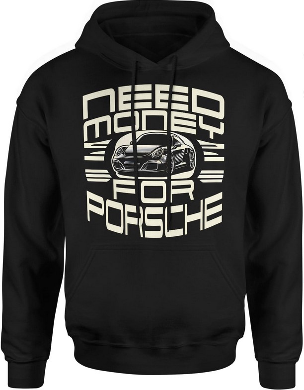 Bluza męska z kapturem Need Money For Porsche 911