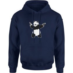  Bluza męska z kapturem Panda Banksy granatowa