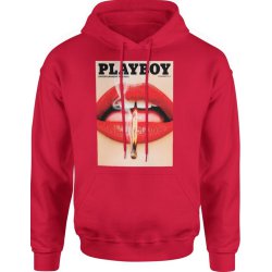  Bluza męska z kapturem Playboy magazyn usta czerwona