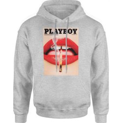  Bluza męska z kapturem Playboy magazyn usta szara