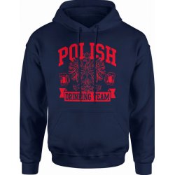  Bluza męska z kapturem Polish Drinking Team Piwo Piwosz granatowa