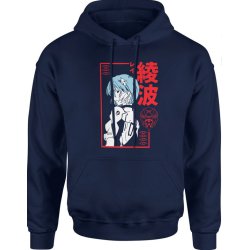  Bluza męska z kapturem Rei Ayanami - Neon Genesis Evangelion anime granatowa