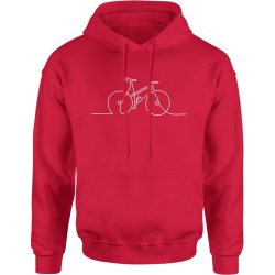  Bluza męska z kapturem Rower rowerowa czerwona