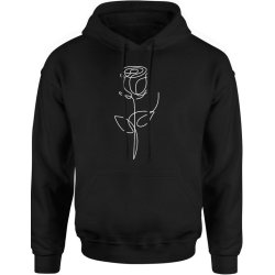  Bluza męska z kapturem Róża minimalistyczna z kwiatem