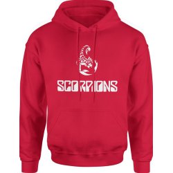  Bluza męska z kapturem Scorpions czerwona