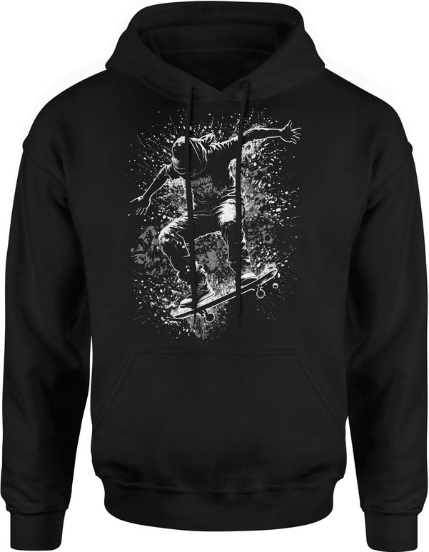Bluza męska z kapturem Skateboard Streetwear Uliczna Street wear