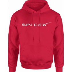  Bluza męska z kapturem Spacex Elon Musk czerwona