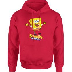  Bluza męska z kapturem Spongebob Kanciastoporty bajka czerwona