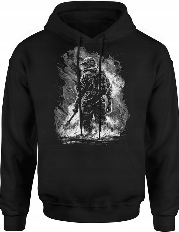 Bluza męska z kapturem Straż Pożarna Strażak Ogień