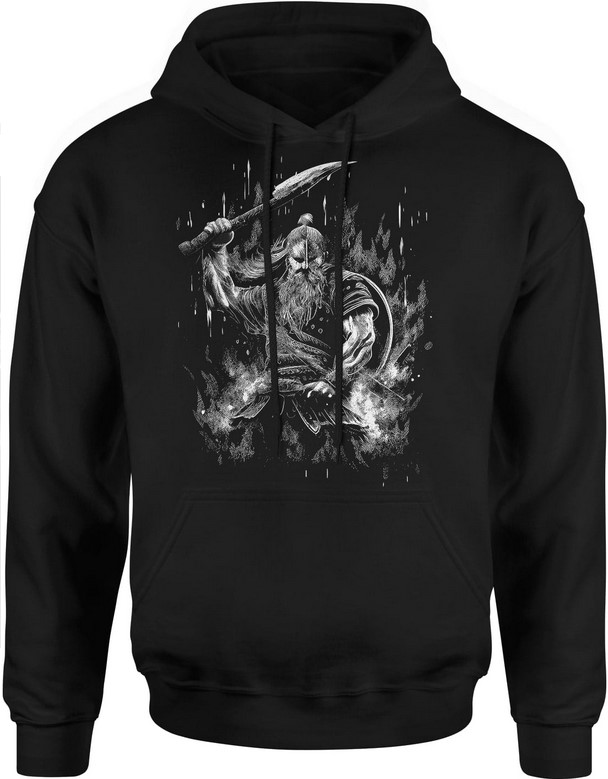 Bluza męska z kapturem Viking Wiking Wikingowie Odyn
